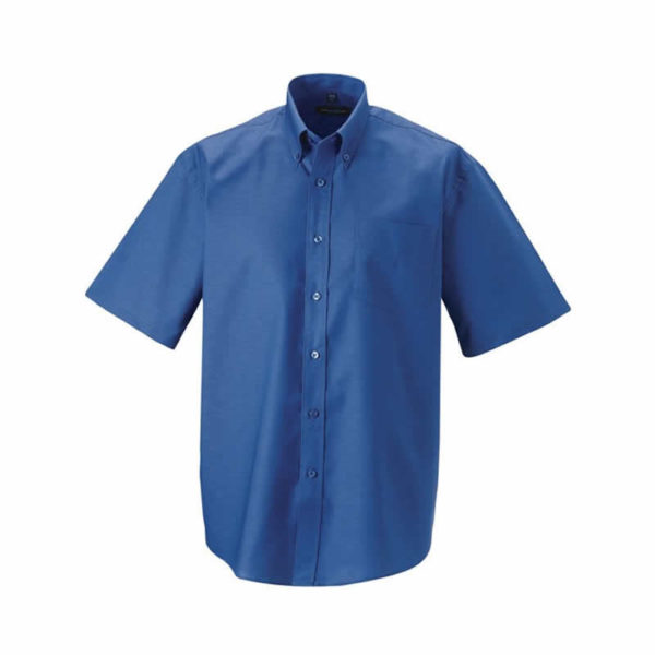 Set 12 und. de camisas Oxford estilo manga corta con un logo pequeño bordado